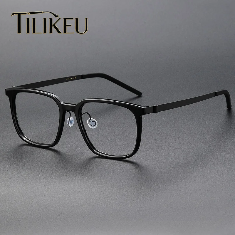 Denmark Handmade Designer Acetate Titanium Screwless Eyewear Big Face Men's Retro Square Eyeglasses Danish Glasses Frame 1258
Denmark Handmade Designer Acetate Titanium Screwless Eyewear Big Face Men's Retro Square Eyeglasses Danish Glasses Frame 1258