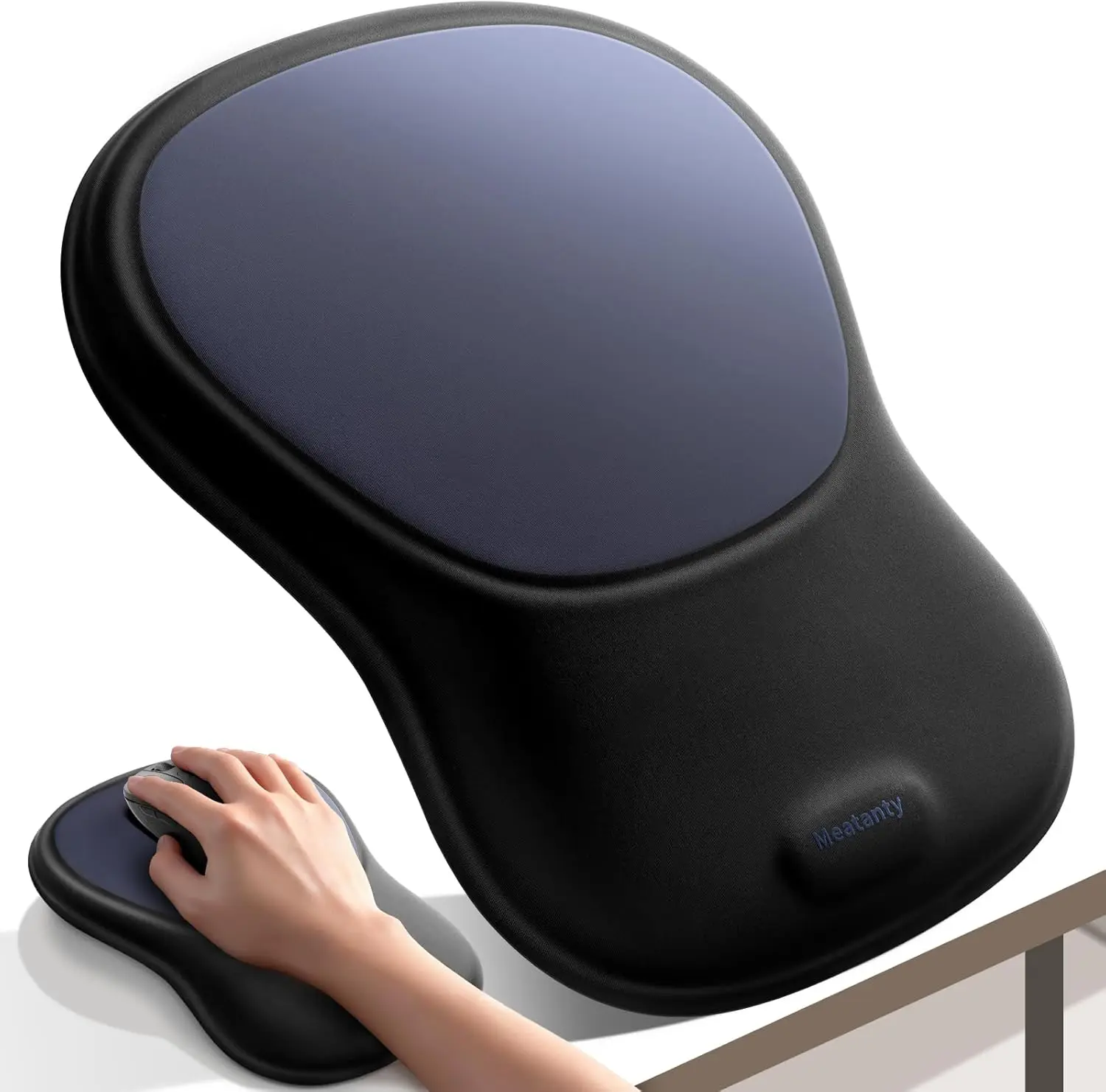 Ergonomic Mouse Pad with Wrist Rest, Memory Foam Palm Support, Non-Slip Base, Black Blue, for Office Gaming
Ergonomic Mouse Pad with Wrist Rest, Memory Foam Palm Support, Non-Slip Base, Black Blue, for Office Gaming