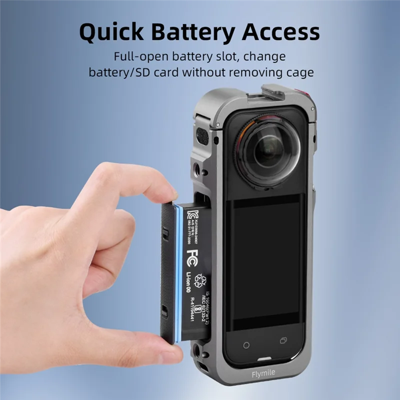 -RRKK Flymile For Insta360 X5 Metal Protective Cage Rig Housing Frame With Lens Cover For Insta360 X5 Aluminum Frame Accessories
-RRKK Flymile For Insta360 X5 Metal Protective Cage Rig Housing Frame With Lens Cover For Insta360 X5 Aluminum Frame Accessories