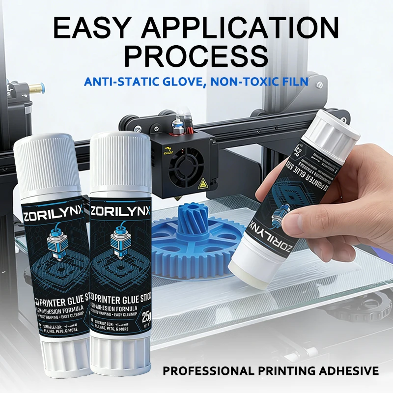 Клей-стик для 3D-принтера 25 г, высокопрочный, предотвращающий деформацию, для PLA, ABS, PETG, для термостола, аксессуары для 3D-печати ZORILYNX
Клей-стик для 3D-принтера 25 г, высокопрочный, предотвращающий деформацию, для PLA, ABS, PETG, для термостола, аксессуары для 3D-печати ZORILYNX