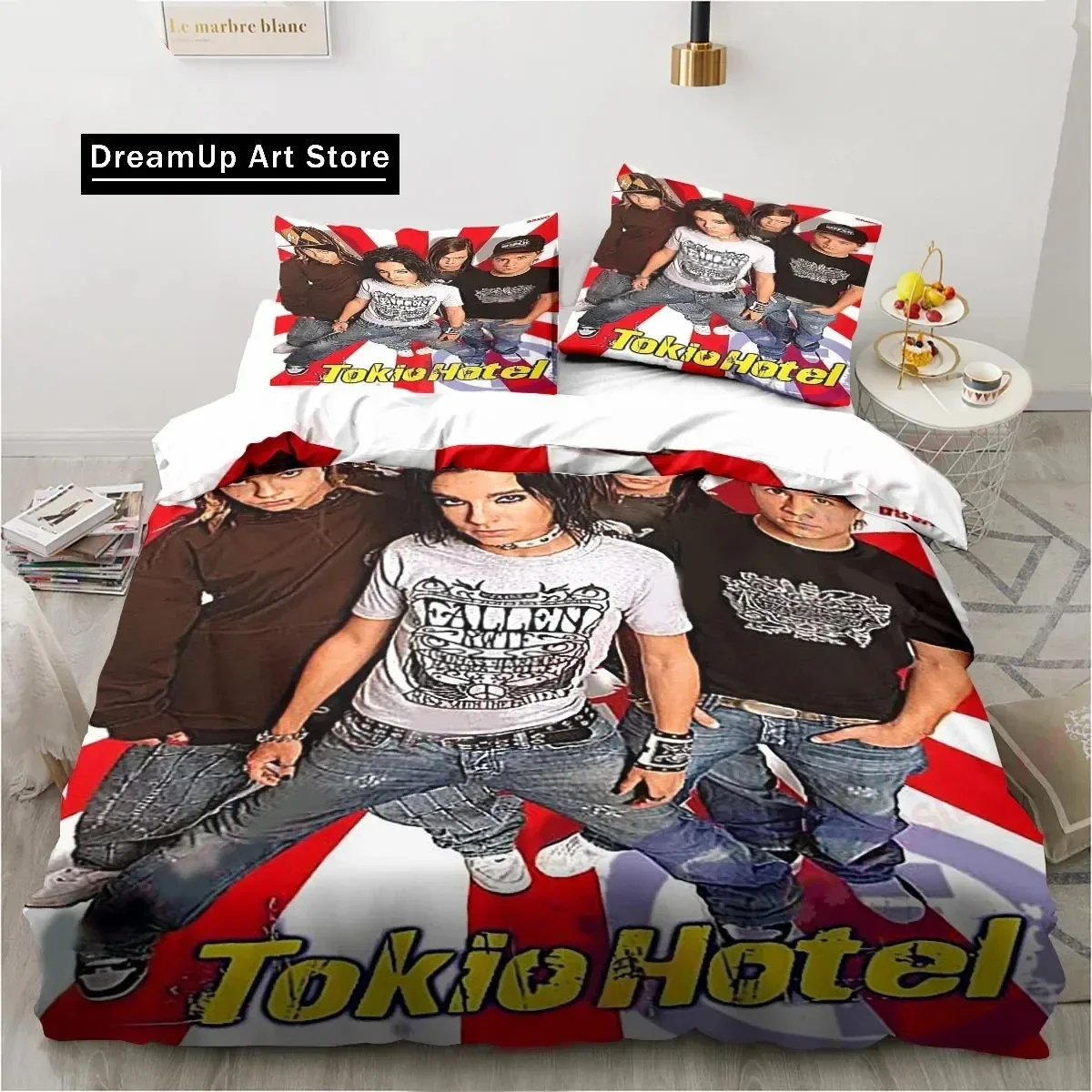 Комплект постельного белья с 3D принтом Tokio Hotel Music Band для мальчиков и девочек Twin Queen King Size, пододеяльник, наволочка, кровать для мальчиков и взрослых, спальня
Комплект постельного белья с 3D принтом Tokio Hotel Music Band для мальчиков и девочек Twin Queen King Size, пододеяльник, наволочка, кровать для мальчиков и взрослых, спальня