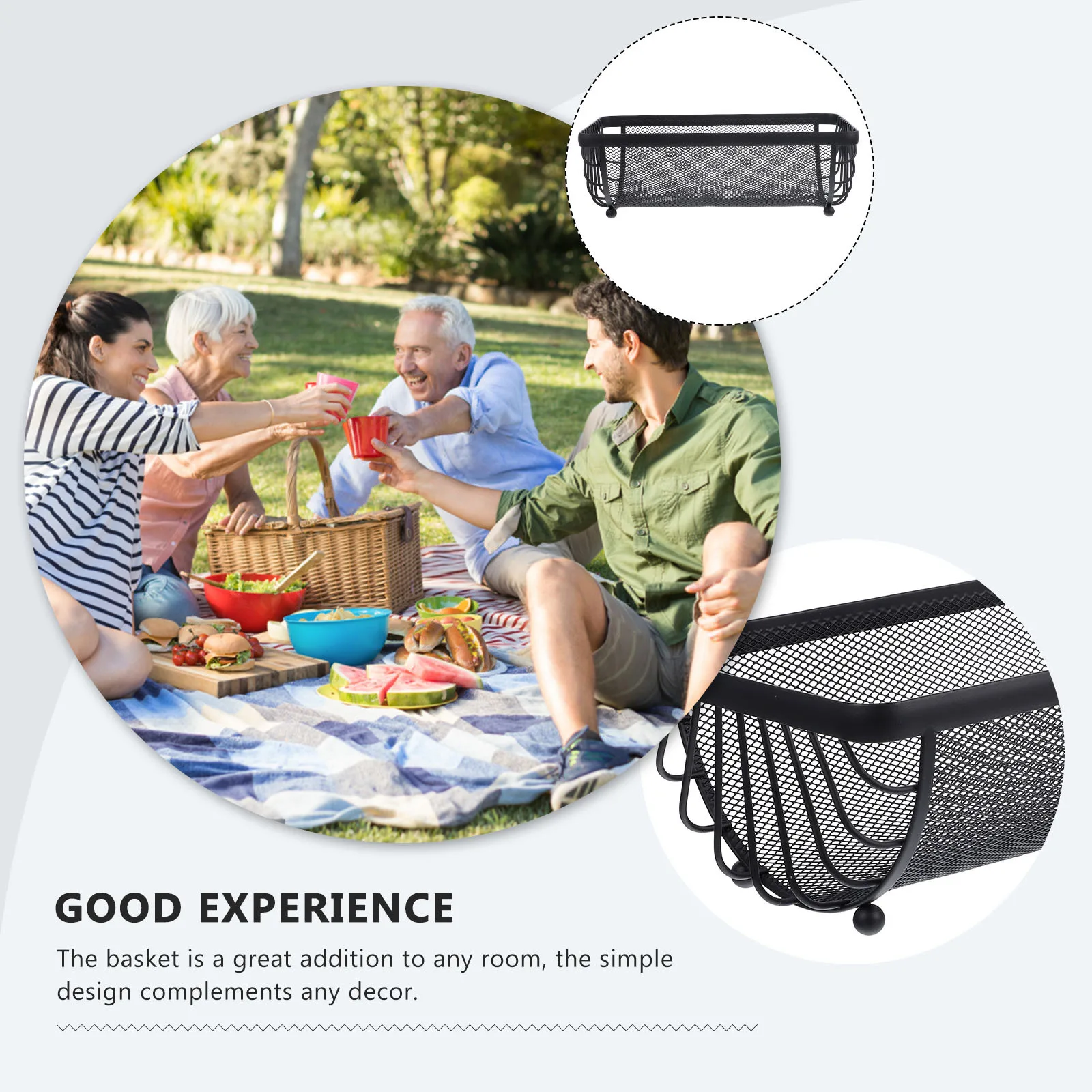 Iron Storage Basket Heavy Duty Metal Fruit Holder Rust Resistant Design Multi Purpose Sundries Basket for Kitchen Tabletop Snack
Iron Storage Basket Heavy Duty Metal Fruit Holder Rust Resistant Design Multi Purpose Sundries Basket for Kitchen Tabletop Snack