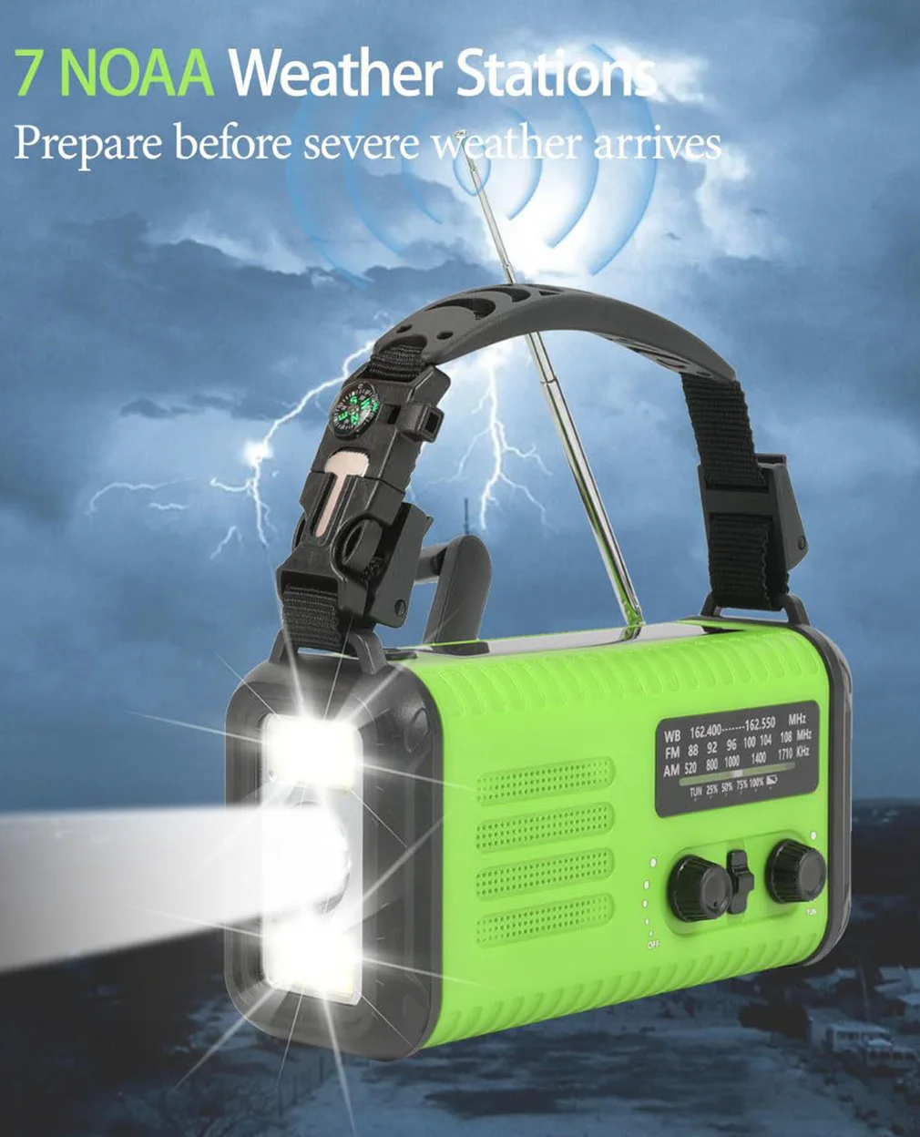 20000mAh USB Rechargeable Emergency Radio Solar Hand Crank Generator Radio Weather AM/FM Radio SOS Alarm Power Bank Flashlight
20000mAh USB Rechargeable Emergency Radio Solar Hand Crank Generator Radio Weather AM/FM Radio SOS Alarm Power Bank Flashlight