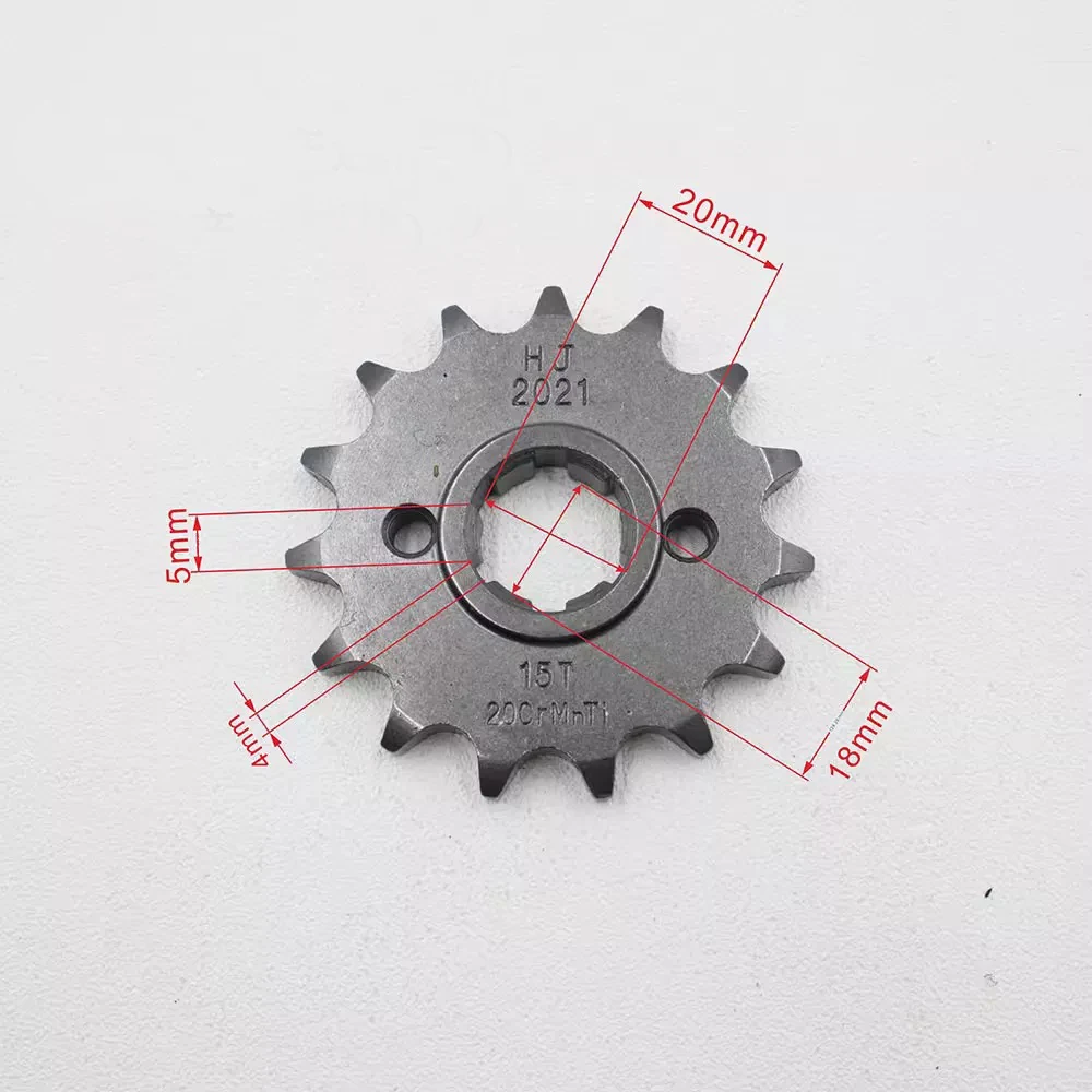 428-15T Motorcycle Engine Drive Gear for Honda Haojue Suzuki Lifan Jialing Haojin CG125 HJ125 LX125 QJ125 GN125H Front Sprocket
428-15T Motorcycle Engine Drive Gear for Honda Haojue Suzuki Lifan Jialing Haojin CG125 HJ125 LX125 QJ125 GN125H Front Sprocket