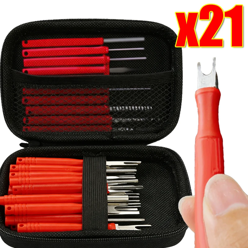 Auto Cable Plug Hand Disassembly Tool Red Terminal Removal Tool Electrical Connector Pin Removal Auto Terminal Removal Tool Set
Auto Cable Plug Hand Disassembly Tool Red Terminal Removal Tool Electrical Connector Pin Removal Auto Terminal Removal Tool Set