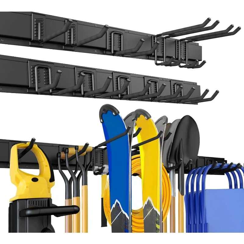 Wall Mount Garden Tool Organizer 64 Inches, Max 620lbs Adjustable Metal Hooks, Yard Shed Ra
Wall Mount Garden Tool Organizer 64 Inches, Max 620lbs Adjustable Metal Hooks, Yard Shed Ra