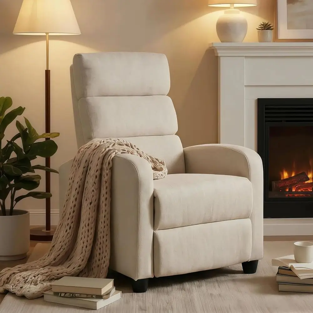 Small Manual Recliner Chair or Small Spaces, Overstued Chenille Reclining Chair with Chunky Cushion, Comortable Single Soa Recli
Small Manual Recliner Chair or Small Spaces, Overstued Chenille Reclining Chair with Chunky Cushion, Comortable Single Soa Recli