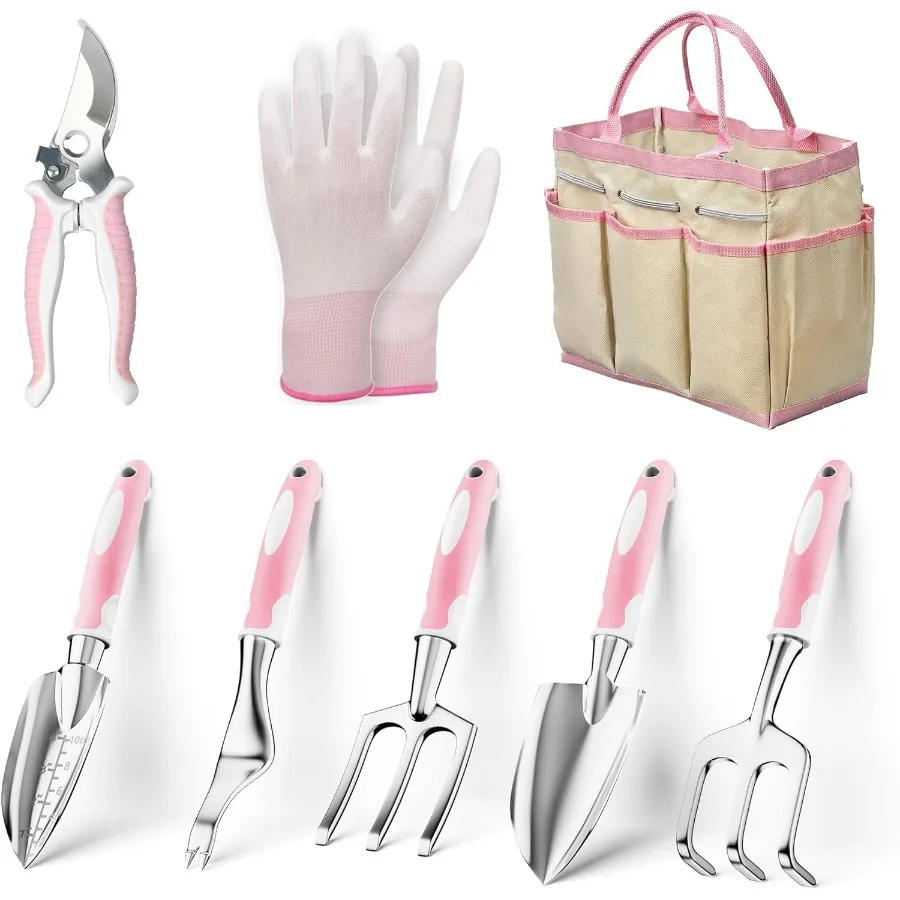 Garden Tools 8 Piece Gardening Tools with Bag Heavy Duty Stainless Steel Garden Tools Set Outdoor Hand Tools for Planting Weedi
Garden Tools 8 Piece Gardening Tools with Bag Heavy Duty Stainless Steel Garden Tools Set Outdoor Hand Tools for Planting Weedi