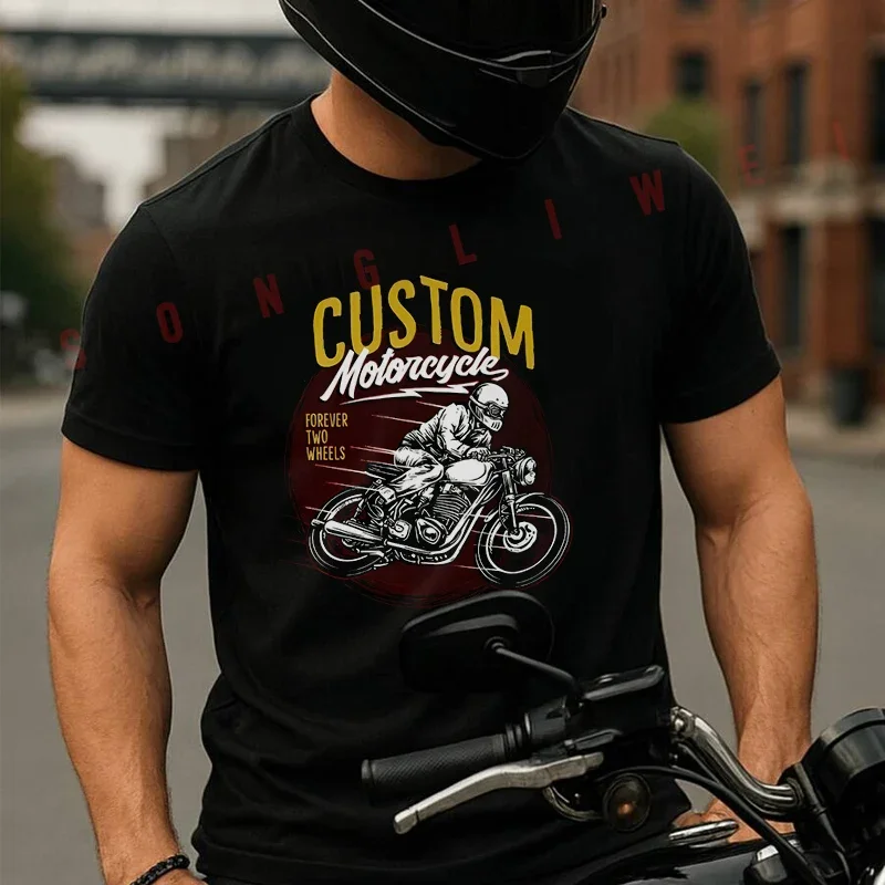This Is A Picture Of A Motorcycle Rider Moto Men's Cotton T-shirt Summer Short Sleeved Casual Basic TShirt Unisex Tops
This Is A Picture Of A Motorcycle Rider Moto Men's Cotton T-shirt Summer Short Sleeved Casual Basic TShirt Unisex Tops