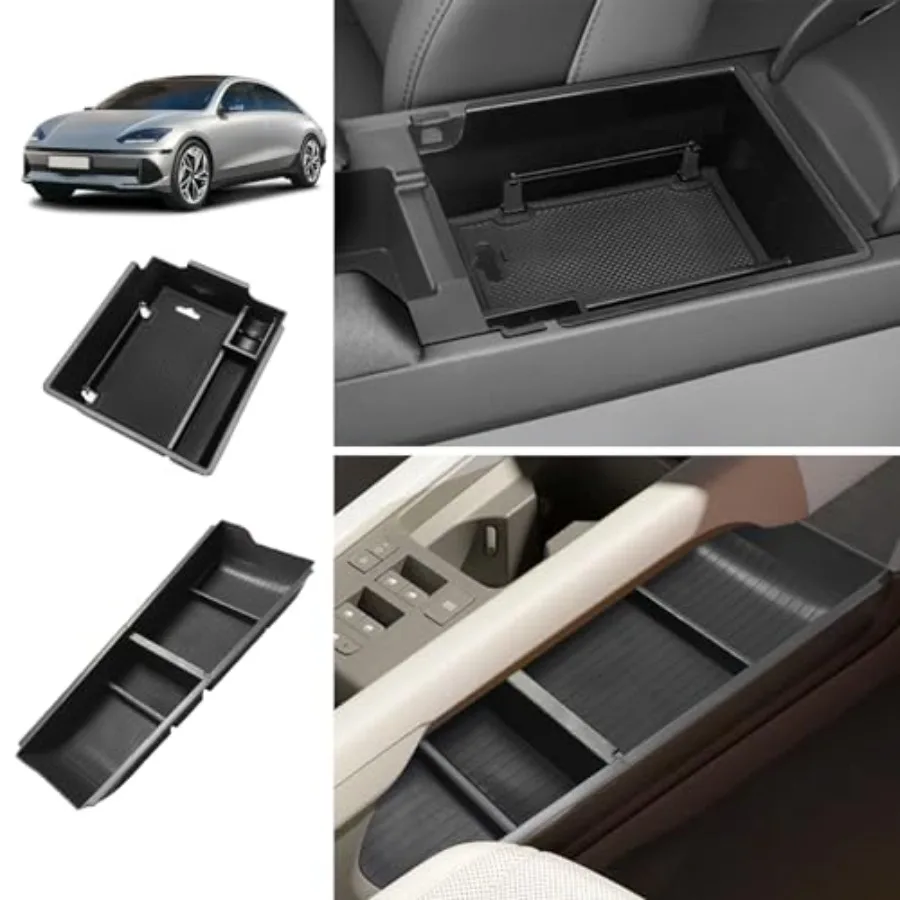 for Ioniq6 Armrest Storage Box and Lower Center Console Organizer Tray with Rubber Black Trim Compatible with Hyundai Ioniq 6 S
for Ioniq6 Armrest Storage Box and Lower Center Console Organizer Tray with Rubber Black Trim Compatible with Hyundai Ioniq 6 S