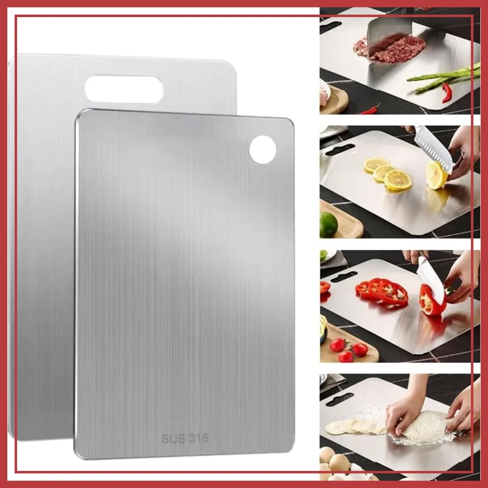 2026 Upgrade Stainless Steel Cutting Board, Non Toxic Double Sided Chopping Board for Meat/Vegetables, 316 Metal Dishwasher Safe Kitchen Gifts (4PC-S+L+XL+XXL)
2026 Upgrade Stainless Steel Cutting Board, Non Toxic Double Sided Chopping Board for Meat/Vegetables, 316 Metal Dishwasher Safe Kitchen Gifts (4PC-S+L+XL+XXL)
