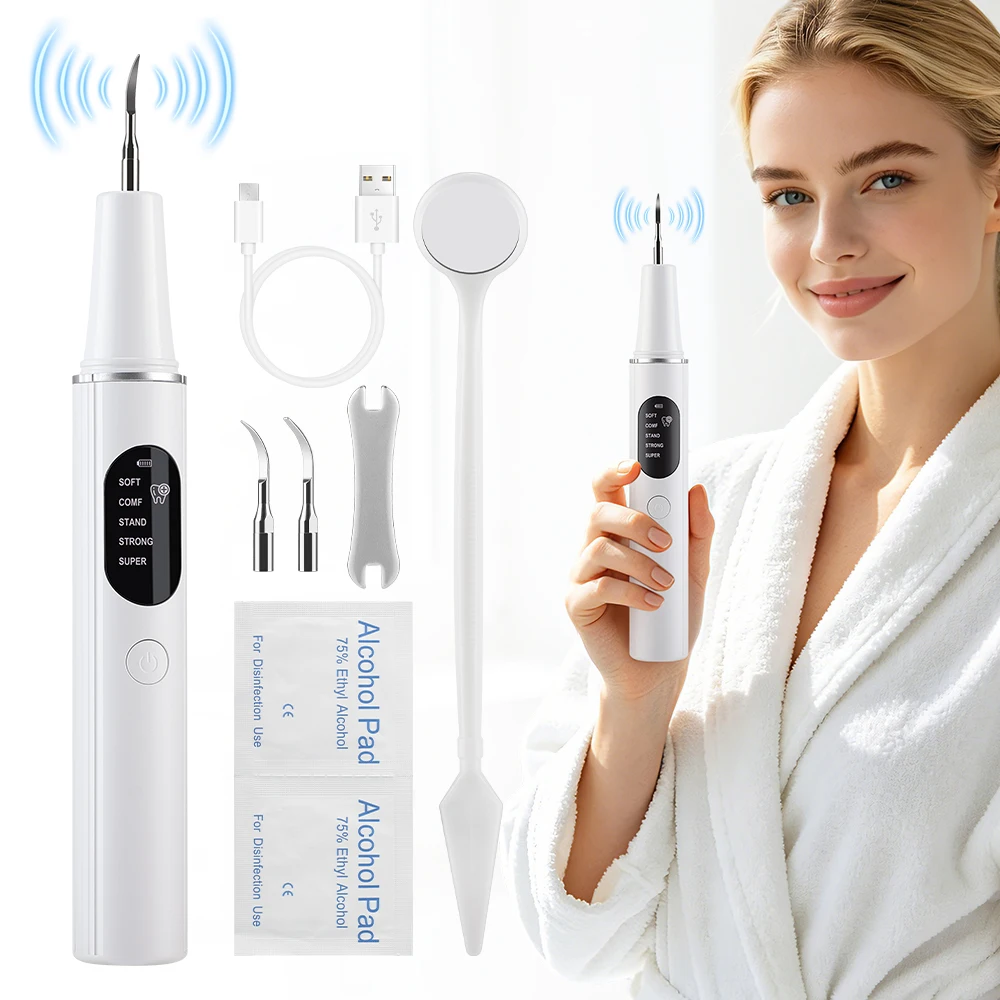 Ultrasonic Dental Scaler 5 Modes Plaque Tartar Remover for Teeth Rechargeable Electric Tooth Cleaner Calculus Cleaning Kit Home
Ultrasonic Dental Scaler 5 Modes Plaque Tartar Remover for Teeth Rechargeable Electric Tooth Cleaner Calculus Cleaning Kit Home