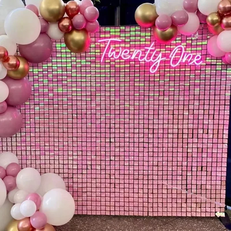 108pcs/lot Square Sequins Wall Panel Birthday Decoration Shimmer Wall Sequin Backdrop Wedding Party Decor Bling Photo Backdrop
108pcs/lot Square Sequins Wall Panel Birthday Decoration Shimmer Wall Sequin Backdrop Wedding Party Decor Bling Photo Backdrop
