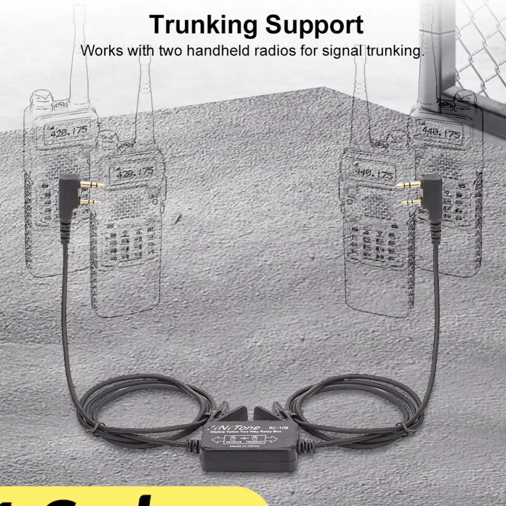 RC-108 Two Way Relay Walkie Talkie Repeater Box For Two Handheld Radio For BF-888S -5R GT-3 TYT For Puxing K Port High Quality
RC-108 Two Way Relay Walkie Talkie Repeater Box For Two Handheld Radio For BF-888S -5R GT-3 TYT For Puxing K Port High Quality