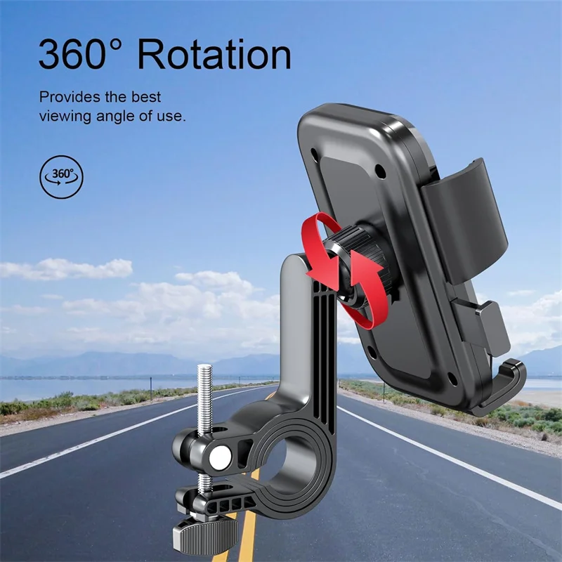 Moto Bike Phone Holder, One Hand Operation And 360° Rotatable Phone Holder For Motorcycle And Scooter
Moto Bike Phone Holder, One Hand Operation And 360° Rotatable Phone Holder For Motorcycle And Scooter