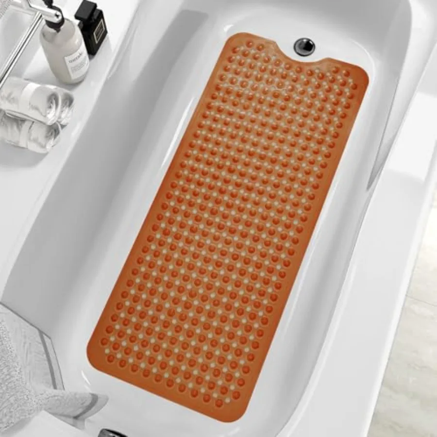 Bath Tub and Shower Mats, Non-Slip 39 x 16 Inch Extra Long Bath Mat, Machine Washable Bathtub Mat with Drain Holes, Suction Cup
Bath Tub and Shower Mats, Non-Slip 39 x 16 Inch Extra Long Bath Mat, Machine Washable Bathtub Mat with Drain Holes, Suction Cup