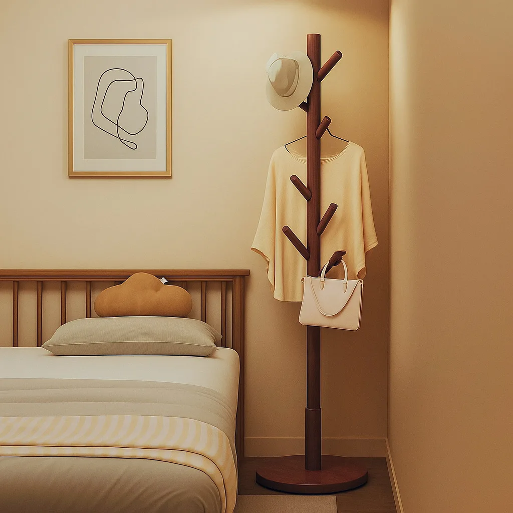 Solid wood coat rack, floor-standing bedroom household clothes hanger, beech wood clothes rack, indoor bag rack, simple standing
Solid wood coat rack, floor-standing bedroom household clothes hanger, beech wood clothes rack, indoor bag rack, simple standing