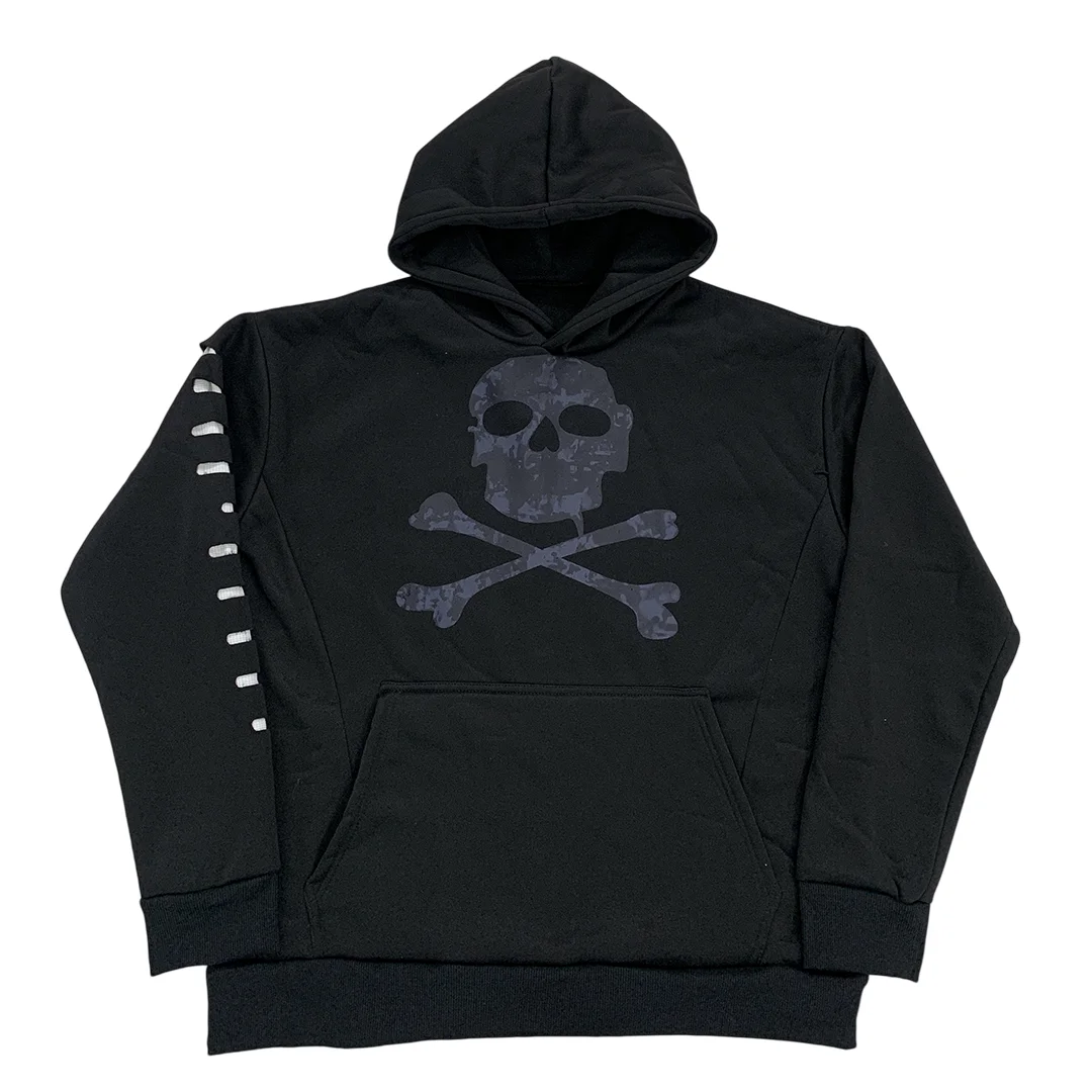 Black retro skull hooded sweatshirt for both men and women, worn out street top hooded sweatshirt
Black retro skull hooded sweatshirt for both men and women, worn out street top hooded sweatshirt