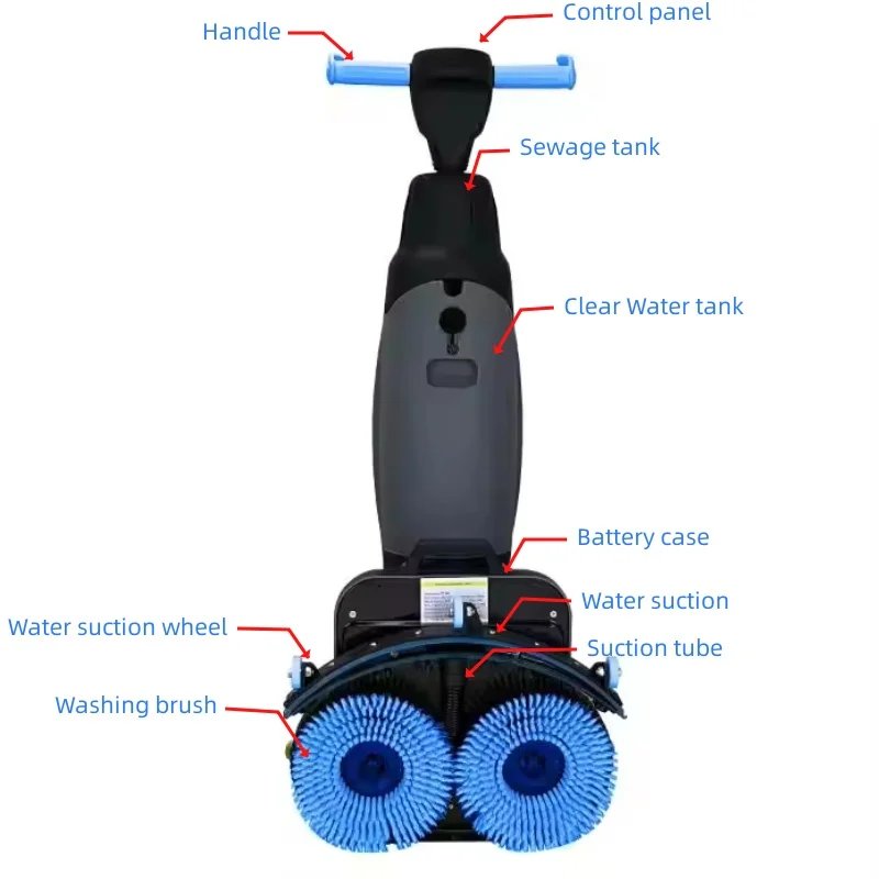 220V Automatic Floor Cleaning Machine New Plastic Folding Decontamination Double Water Tank Reverse Rotation Double Brush
220V Automatic Floor Cleaning Machine New Plastic Folding Decontamination Double Water Tank Reverse Rotation Double Brush
