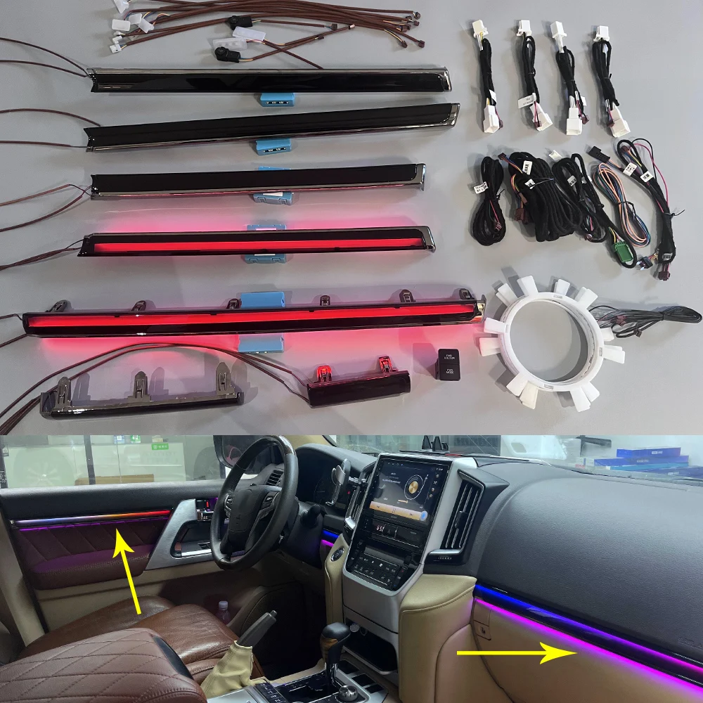 LED Car Inner Ambient Lamp For Toyota Land Cruiser 2010-2021 Dynamic Lights Symphony Ambient Lights APP Control
LED Car Inner Ambient Lamp For Toyota Land Cruiser 2010-2021 Dynamic Lights Symphony Ambient Lights APP Control