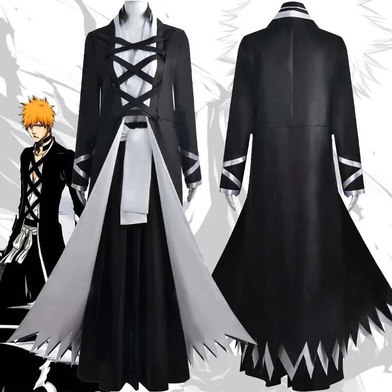 Kurosaki Ichigo Cosplay Costume Anime BLEACH Black Kimono Uniform Adult Men Women Halloween Carnival Party Suit Fantasia Outfits
Kurosaki Ichigo Cosplay Costume Anime BLEACH Black Kimono Uniform Adult Men Women Halloween Carnival Party Suit Fantasia Outfits