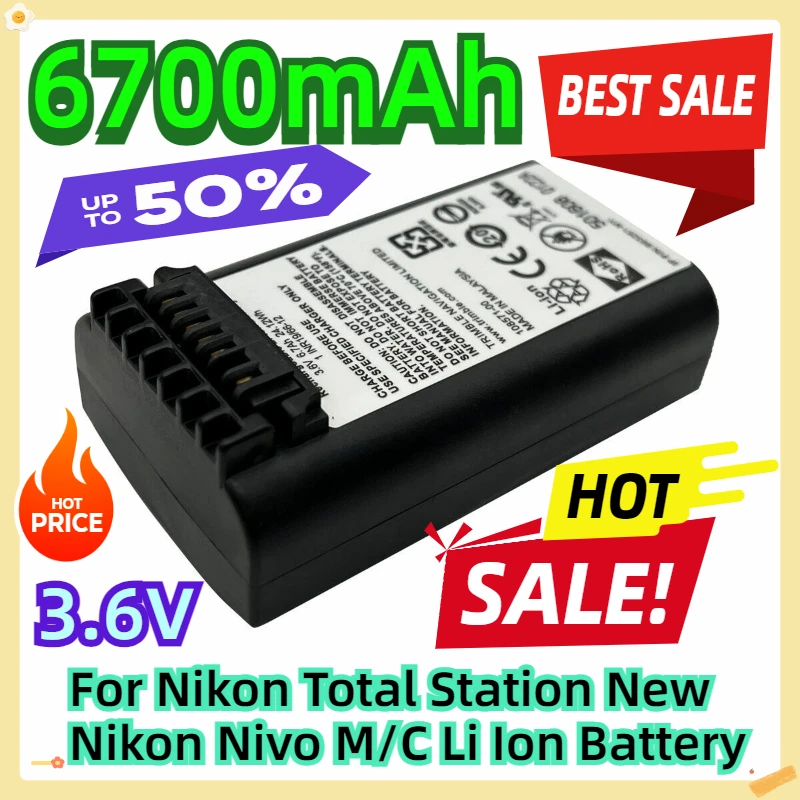 For Nikon Total Station New Nikon Nivo M/C Li Ion 3.6v 6700mAh Battery
For Nikon Total Station New Nikon Nivo M/C Li Ion 3.6v 6700mAh Battery