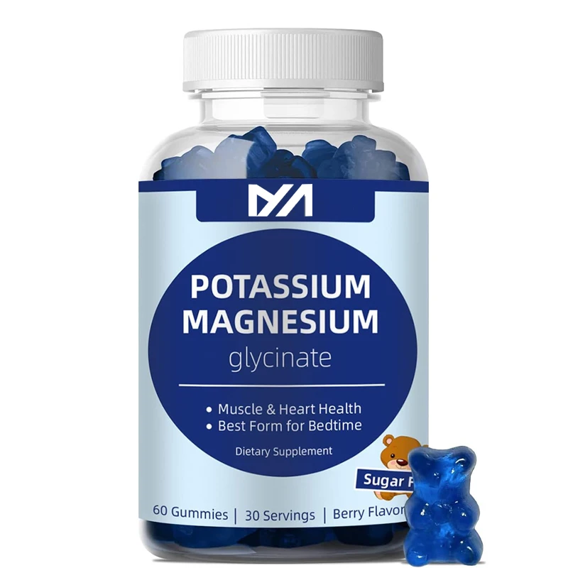 Potassium magnesium gummies, supporting leg spasms and muscle and heart health, vegetarian, non GMO-60 pills
Potassium magnesium gummies, supporting leg spasms and muscle and heart health, vegetarian, non GMO-60 pills