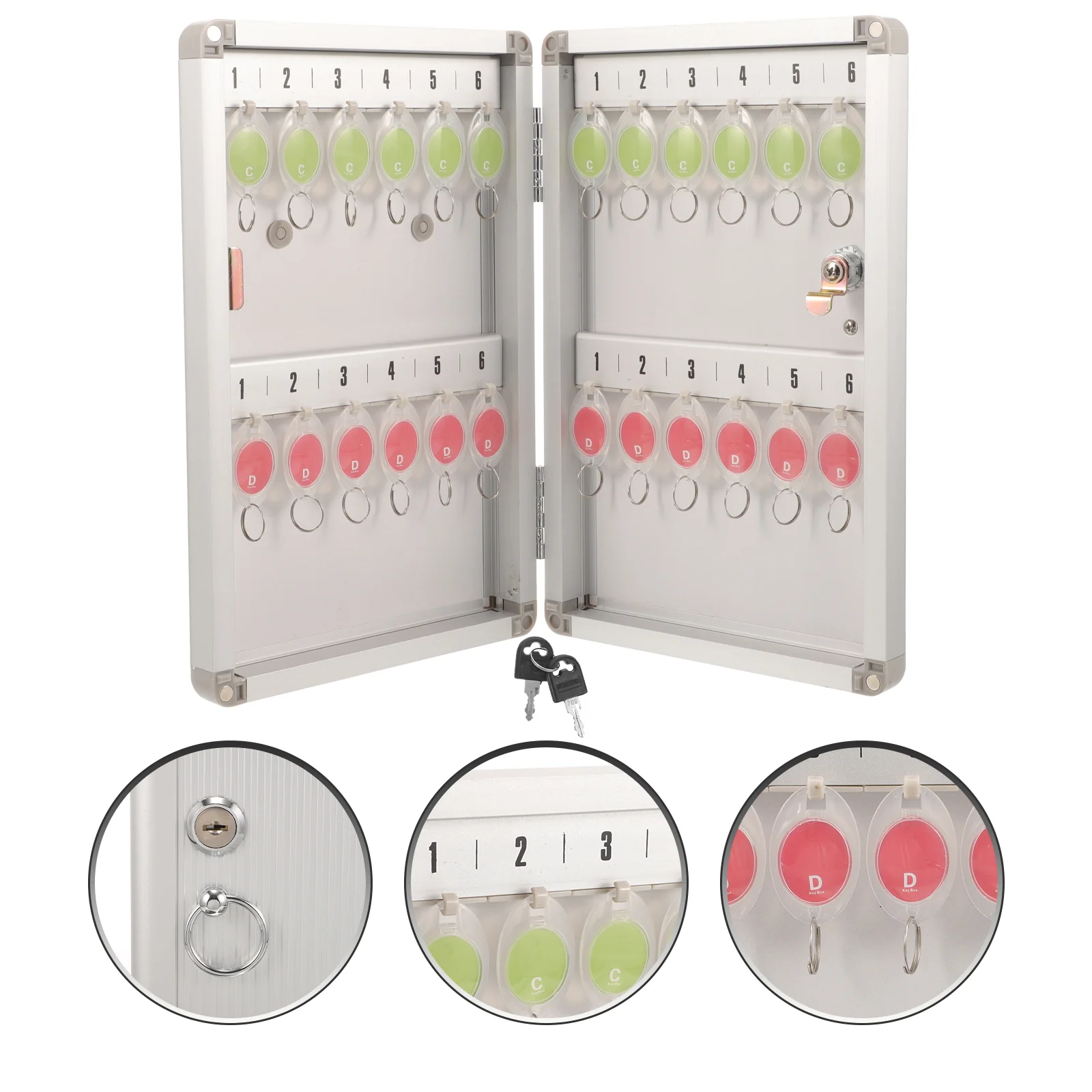 Key Box Holder Keys Wall Organizer Metal Hanger for Rack Aluminum Alloy Safe Office Security Cabinet
Key Box Holder Keys Wall Organizer Metal Hanger for Rack Aluminum Alloy Safe Office Security Cabinet
