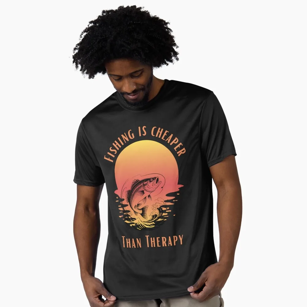 Fishing Is Cheaper Than Therapy Vintage Bass Angler Retro Sunset Gift T shirt 100% cotton print tee Short Sleeve Graphic Clothes
Fishing Is Cheaper Than Therapy Vintage Bass Angler Retro Sunset Gift T shirt 100% cotton print tee Short Sleeve Graphic Clothes