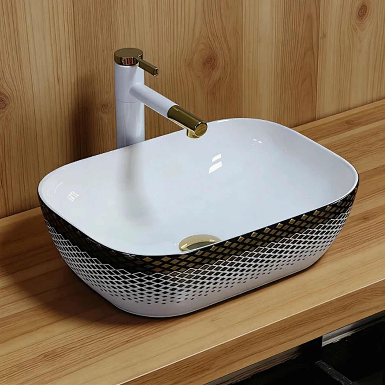 46Cm*33Cm Oval-Shaped Ceramic Washbasin with Geometric Patterns, Ideal for Modern Bathroom Fixtures, Suitable for Changing Rooms, Vanity Tables, Bathrooms, Toilets, and Rvs
46Cm*33Cm Oval-Shaped Ceramic Washbasin with Geometric Patterns, Ideal for Modern Bathroom Fixtures, Suitable for Changing Rooms, Vanity Tables, Bathrooms, Toilets, and Rvs