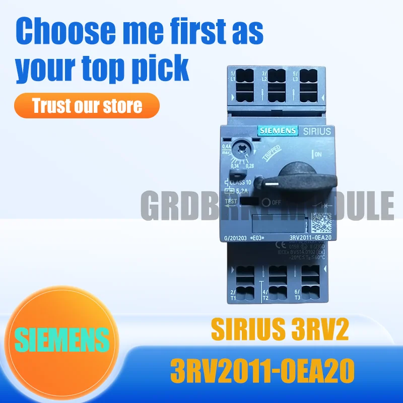 New Original SIEMENS 3RV2011-0EA20 Motor Protection Circuit Breaker 0.28-0.4 A
New Original SIEMENS 3RV2011-0EA20 Motor Protection Circuit Breaker 0.28-0.4 A