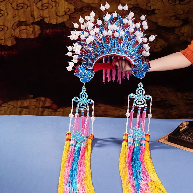 Peking Opera Drama Concubine Bride Headdress Phoenix Crown Chinese Wedding Photo Studio Ancient Stage Accessories
Peking Opera Drama Concubine Bride Headdress Phoenix Crown Chinese Wedding Photo Studio Ancient Stage Accessories