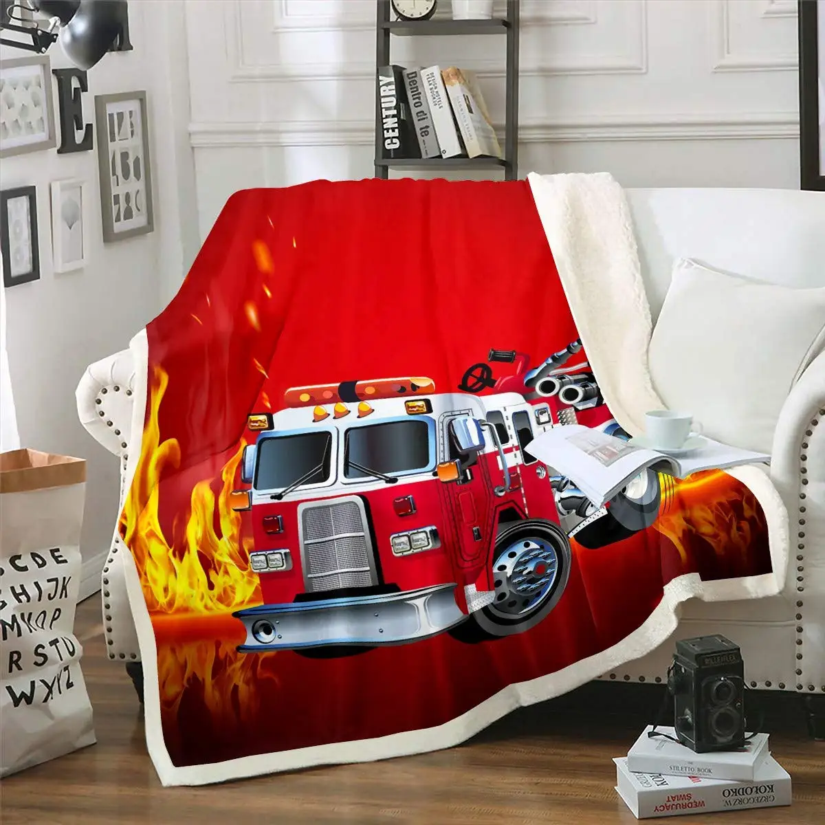 Cartoon Fire Truck Blankets Gift for Kids Lightweight Plush Soft Throw Personalized Firefighters Blanket for Bedroom Living Room
Cartoon Fire Truck Blankets Gift for Kids Lightweight Plush Soft Throw Personalized Firefighters Blanket for Bedroom Living Room