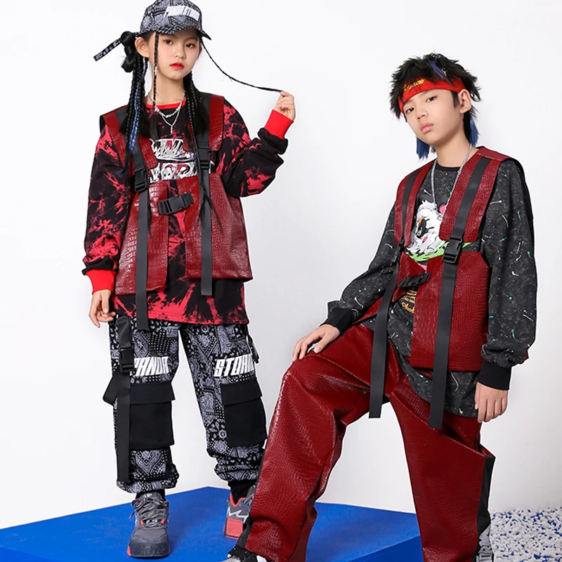 Children'S Street Dance Wear Jazz Dance Drum Vest Loose Pants Suit Hip Hop Dance Performance Stage Costumes Rave Clothes DN14009
Children'S Street Dance Wear Jazz Dance Drum Vest Loose Pants Suit Hip Hop Dance Performance Stage Costumes Rave Clothes DN14009