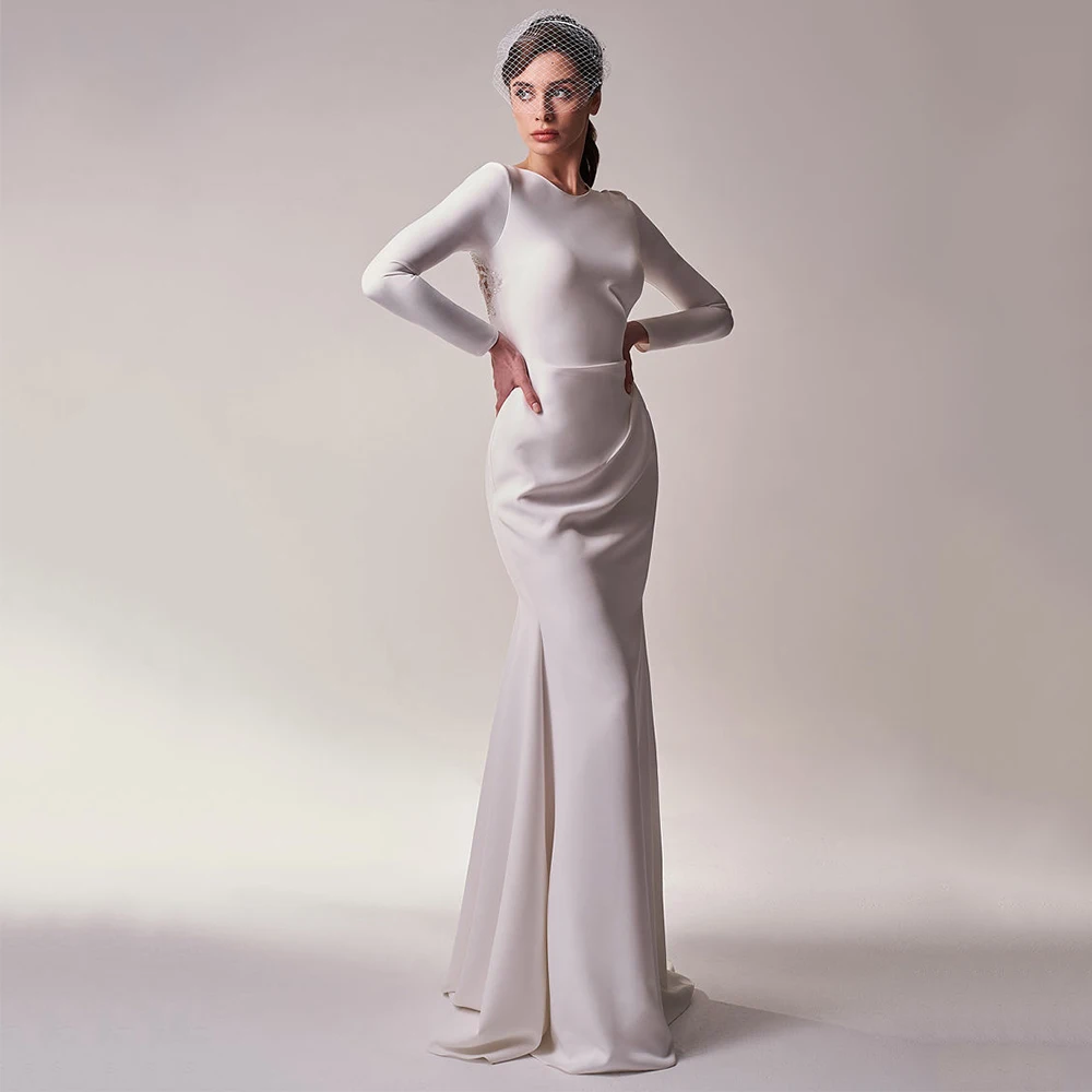 Wedding Dress Long Sleeve Prom Round Neck Sexy Lace Evening Robe De Soiree Trumpet Maxi
Wedding Dress Long Sleeve Prom Round Neck Sexy Lace Evening Robe De Soiree Trumpet Maxi