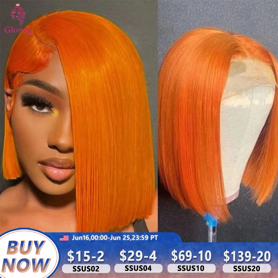 200 Density Ginger Orange Short Straight Bob Wig Human Hair 13x4 Lace Front Human Hair Bob Wig for Women
200 Density Ginger Orange Short Straight Bob Wig Human Hair 13x4 Lace Front Human Hair Bob Wig for Women