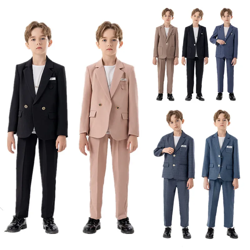 School Boys Solid Color Jacket Pants Necklace 3Piecs Blazer Set for Stage Show 1-11Years Kids Formal Birthday Wedding Suit
School Boys Solid Color Jacket Pants Necklace 3Piecs Blazer Set for Stage Show 1-11Years Kids Formal Birthday Wedding Suit