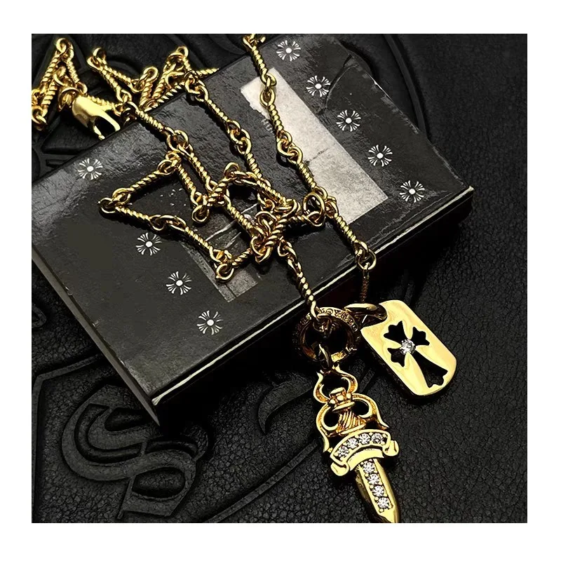 Accessories Thai Silver Gold Plated Diamond Sword Army Pendant Necklace Premium Autumn and Winter Sweater Chain Accessories
Accessories Thai Silver Gold Plated Diamond Sword Army Pendant Necklace Premium Autumn and Winter Sweater Chain Accessories