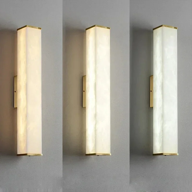 Modern luxury alabaster LED line wall lamp dining room living room bedroom lighting copper room decoration corridor wall lamp
Modern luxury alabaster LED line wall lamp dining room living room bedroom lighting copper room decoration corridor wall lamp