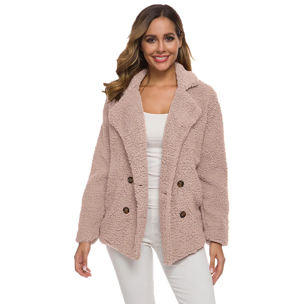 Lapel Loose Coat For Women Fashion Double Breasted Faux Fur Coats Autumn Winter Female Casual Jacket Elegant Plush Overcoat
Lapel Loose Coat For Women Fashion Double Breasted Faux Fur Coats Autumn Winter Female Casual Jacket Elegant Plush Overcoat