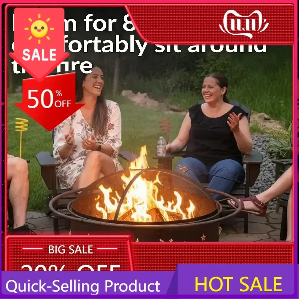 BestsellerBestsellerLarge 42-Inch Outdoor Wood-Burning Fire Pit with Spark Screen, Poker, and Grate
BestsellerBestsellerLarge 42-Inch Outdoor Wood-Burning Fire Pit with Spark Screen, Poker, and Grate