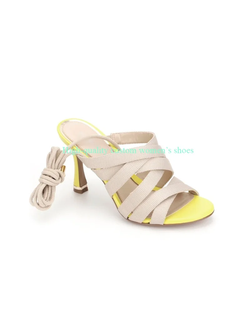 Rainbow Colored Style Openwork Asakuchi Luxury Sandals Stiletto Heels ankle Cross-Strapped High heel Handcrafted Formal Shoes
Rainbow Colored Style Openwork Asakuchi Luxury Sandals Stiletto Heels ankle Cross-Strapped High heel Handcrafted Formal Shoes