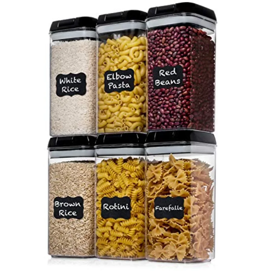 Curated Picks Airtight Food Storage Containers with Lids - 6 PC BPA Free Clear Plastic Cereal Containers with Easy Lock Lids fo
Curated Picks Airtight Food Storage Containers with Lids - 6 PC BPA Free Clear Plastic Cereal Containers with Easy Lock Lids fo