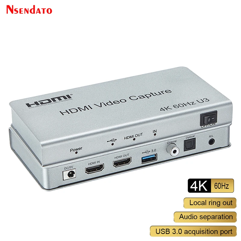 Коробка для видеозаписи 4K 60 Гц, HDMI USB 3,0, коаксиальное волокно, захват видео с петлей для OBS
Коробка для видеозаписи 4K 60 Гц, HDMI USB 3,0, коаксиальное волокно, захват видео с петлей для OBS