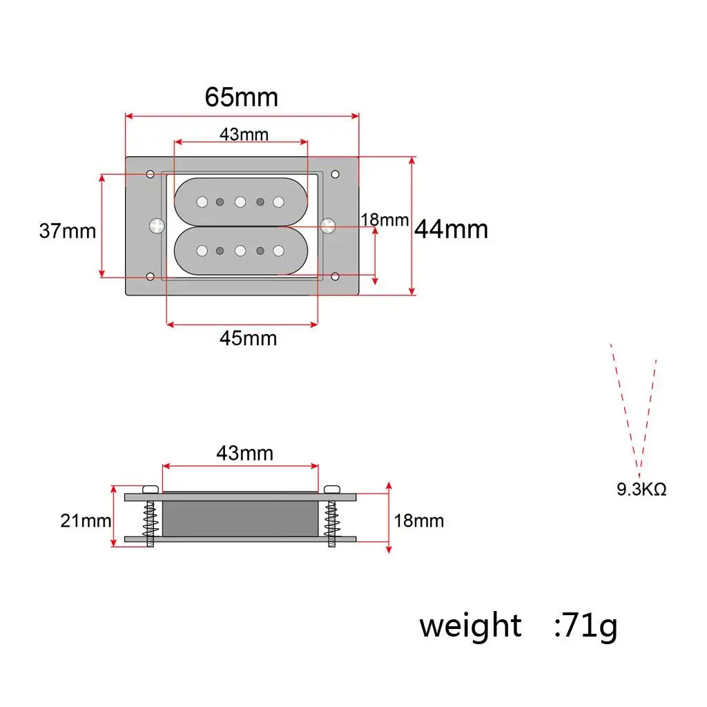 Acoustic Guitar Humbucker Pickup Double Coils Element for 3 String Box Guitar Guitar Parts Accessories
Acoustic Guitar Humbucker Pickup Double Coils Element for 3 String Box Guitar Guitar Parts Accessories