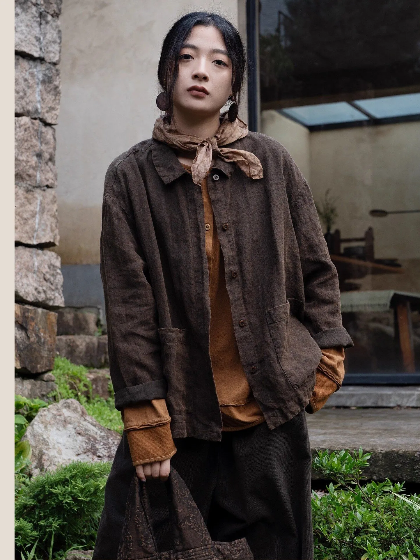 PengPeng Home 38900 Linen Vintage Pocket Simple Shirt Casual Loose Fit Long Sleeve Antibacterial Breathable Men Women Universal
PengPeng Home 38900 Linen Vintage Pocket Simple Shirt Casual Loose Fit Long Sleeve Antibacterial Breathable Men Women Universal