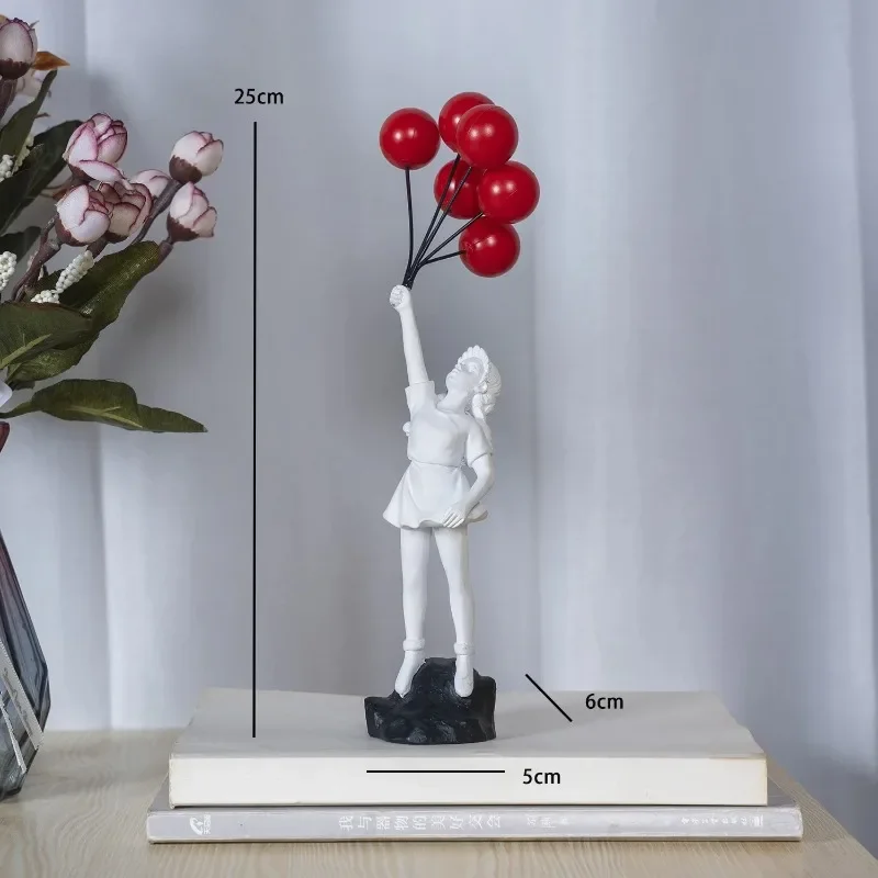 Modern Balloon Girl Resin Statue Home Decor Flying Balloon Girl Art Sculpture Figurine Craft Ornaments Living Room Decor
Modern Balloon Girl Resin Statue Home Decor Flying Balloon Girl Art Sculpture Figurine Craft Ornaments Living Room Decor