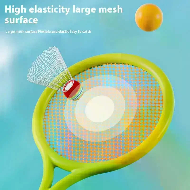 1 SetLightweight Children Tennis Badminton Tennis Racquets Kids Badminton Rackets Kit Parent Child Interactive Toys For Children