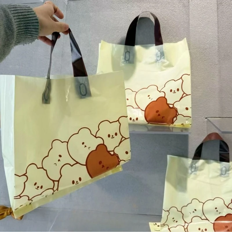 New Clothing Store Tote Bag Customizable Logo Double-sided Thicken Printing High Aesthetic Clothing Plastic Store Bag Wholesale
New Clothing Store Tote Bag Customizable Logo Double-sided Thicken Printing High Aesthetic Clothing Plastic Store Bag Wholesale