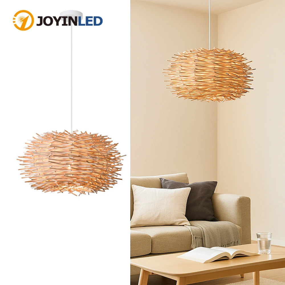 JOYINLED Farmhouse Chandelier Japanese Style 30CM Rattan Pendant Light Bamboo Bird Nest Ceiling Lamp Restaurant Home Lighting
JOYINLED Farmhouse Chandelier Japanese Style 30CM Rattan Pendant Light Bamboo Bird Nest Ceiling Lamp Restaurant Home Lighting